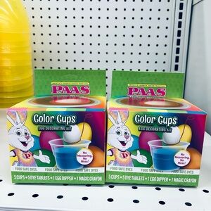 🎈$12🎈NEW PAAS Easter Egg Coloring Cup Dye Kit, Lot of 2